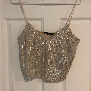 Sequin cropped top